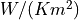 W/(K m^2)