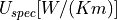 U_{spec} [W/(K m)]